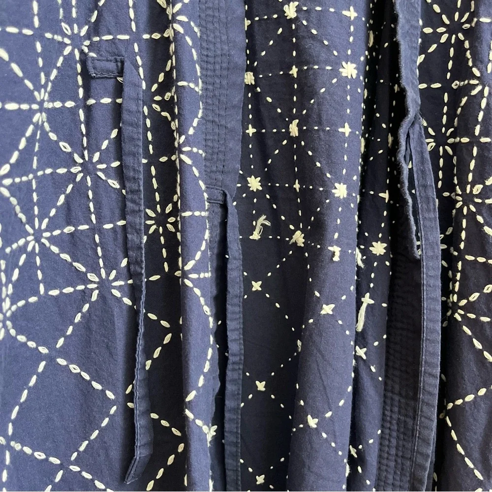 kiriko hand-stitched sashiko cotton haori jacket - Picture 5 of 14